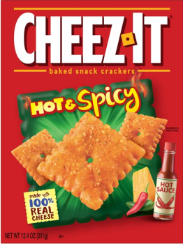 CHEEZ IT 'Hot & Spicy' Baked Snack Cracker with real Cheese 351 gr